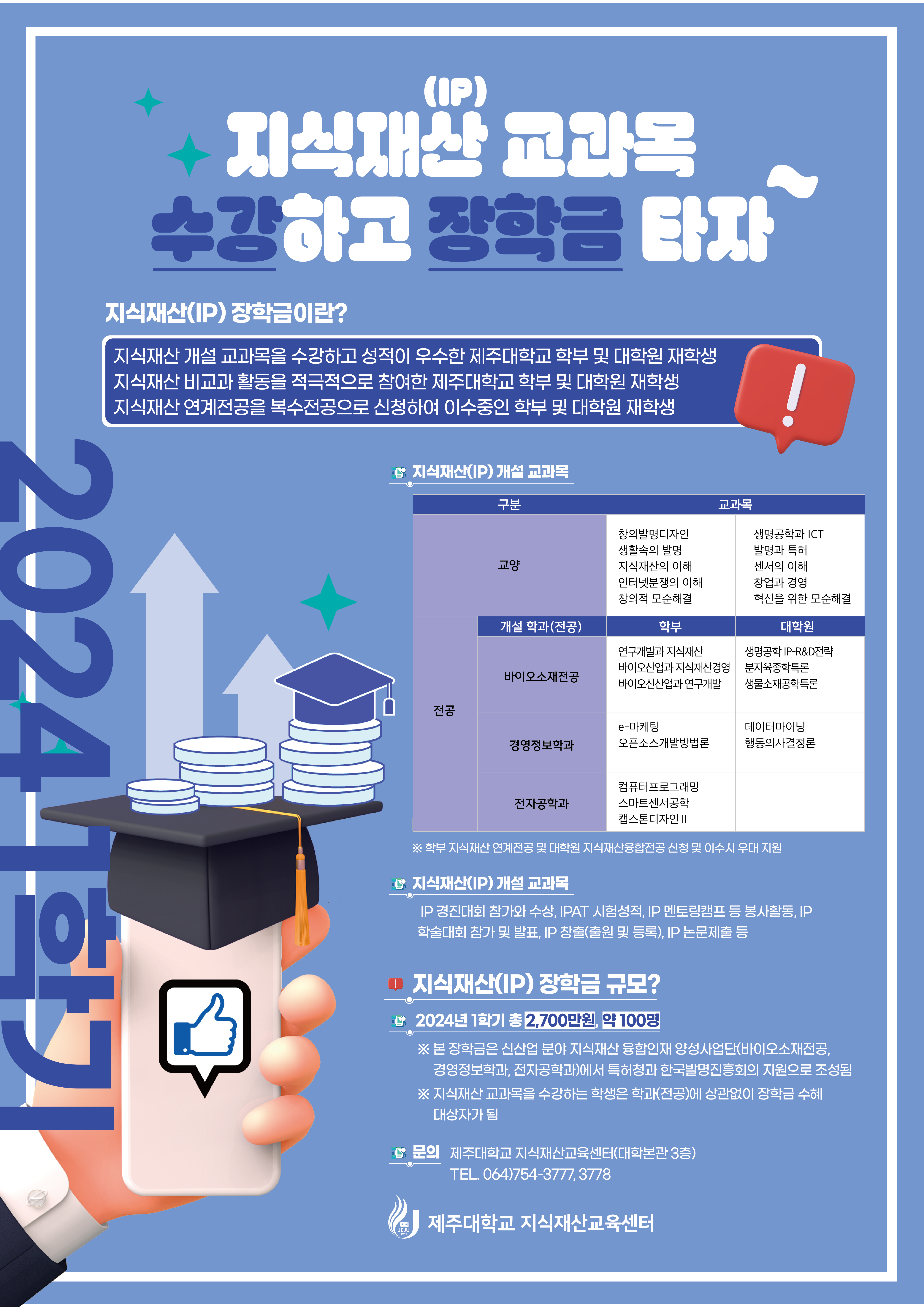 [지식재산교육센터] 2024학년도 1학기 지식재산(IP) 교과목 수강생 모집 안내 