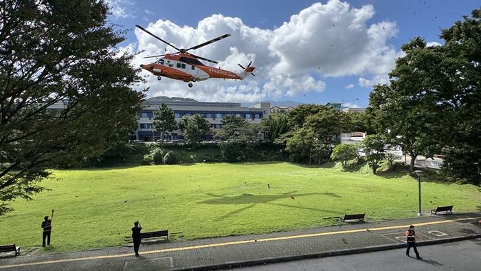 제주대학교 소방관서 합동 ‘대규모 소방훈련 실시’