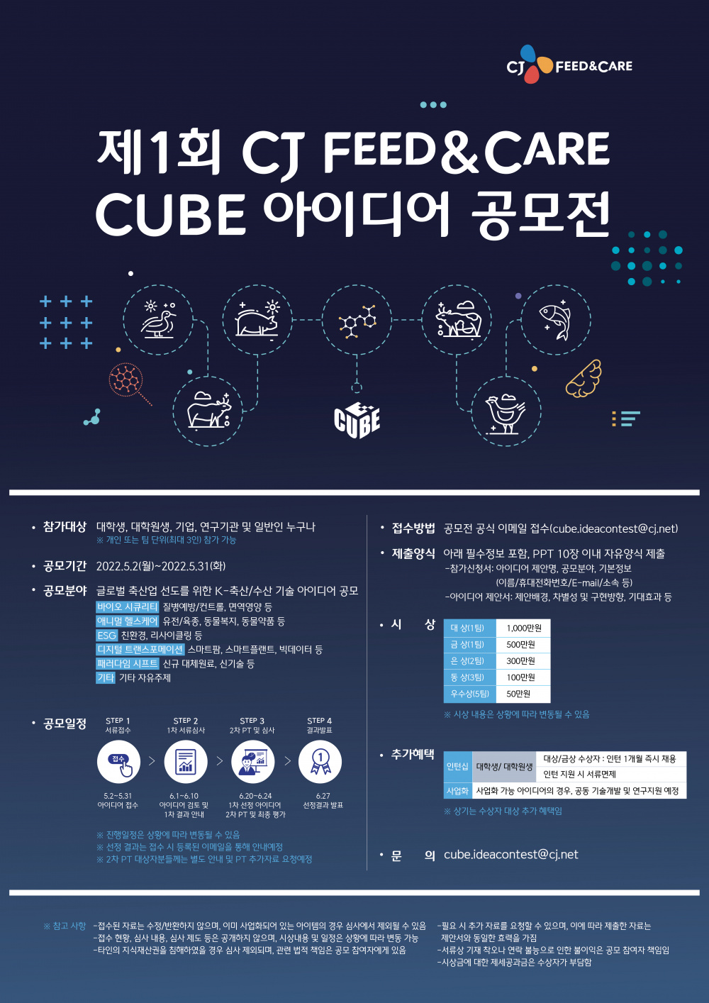 (포스터) 제1회 CJ Feed&Care CUBE 아이디어 공모전.jpg